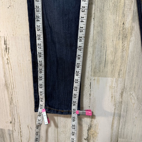 BONGO Women's Dark Blue Skinny Straight Leg Ankle Length Crop Capri Jeans - Picture 6 of 11